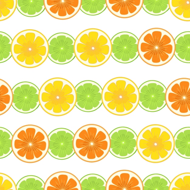 Limón, naranja corte de patrones sin fisuras.