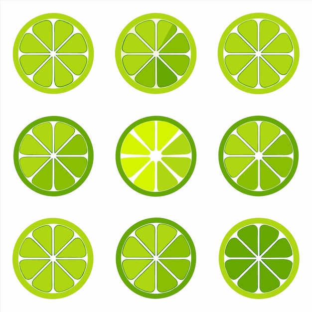 un limón verde con un limón cortado por la mitad