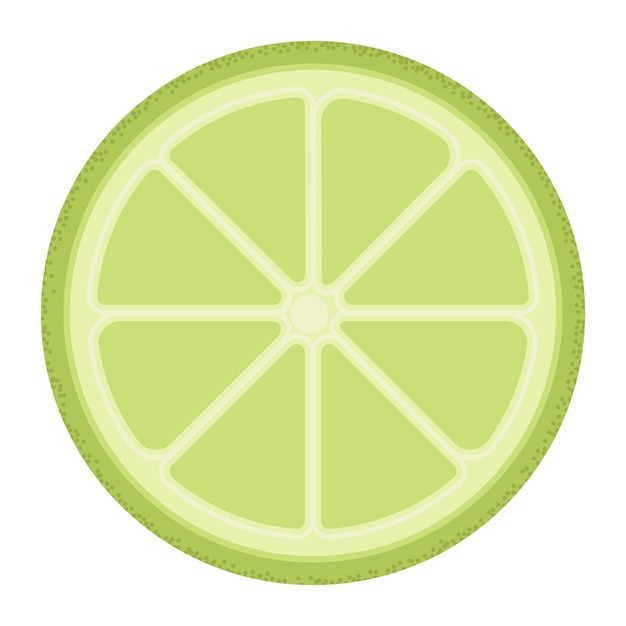 limón verde en rodajas