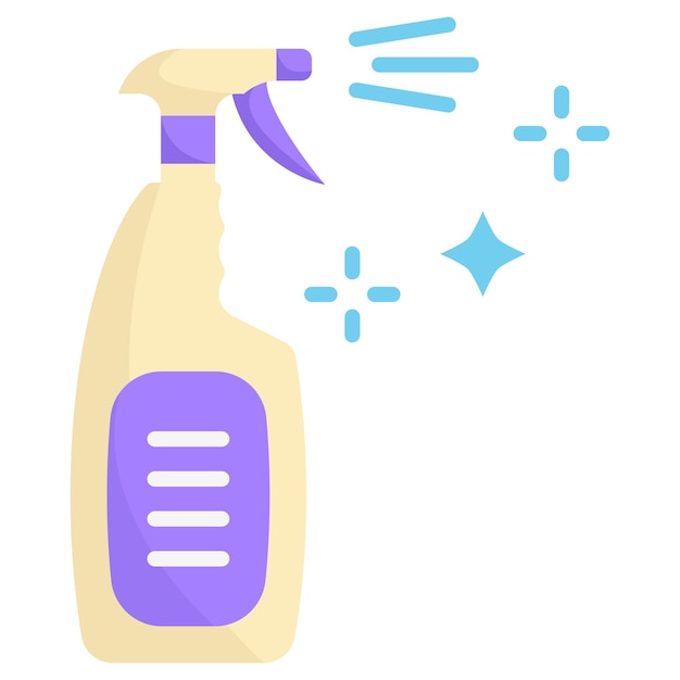 Limpiador de vidrio Líquido Aerosol concepto Perc solvente vector Limpieza del hogar Profesión de limpieza