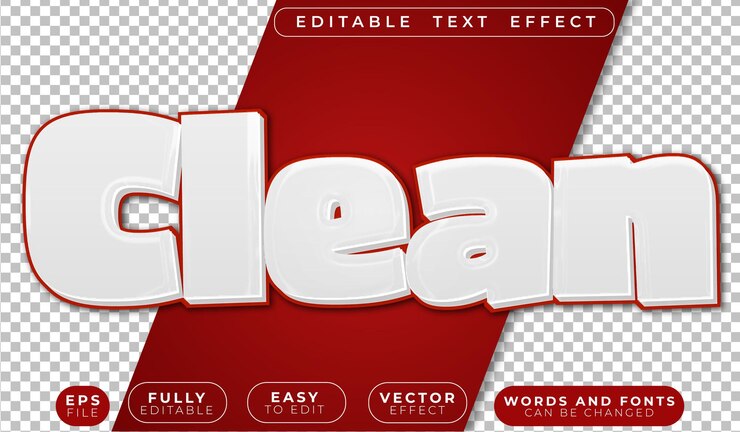 Vector limpiar el archivo de texto vectorial totalmente editable de soft pure minimal