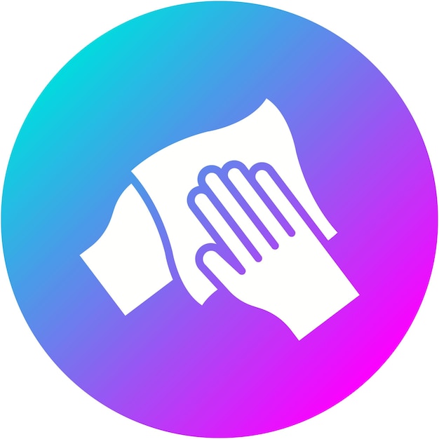 Limpiar con el icono del vector de la mano Se puede usar para el conjunto de iconos de limpieza