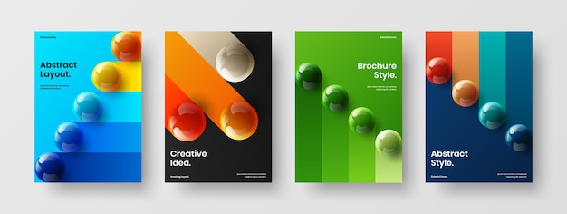 Limpie la identidad de la empresa A4 diseño vector diseño conjunto