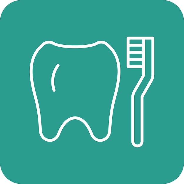 Limpieza de dientes con imagen vectorial del icono del cepillo Se puede utilizar para el cuidado dental