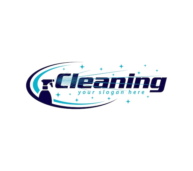 Limpieza del diseño del logotipo de estilo de texto en fondo blanco Ilustración vectorial