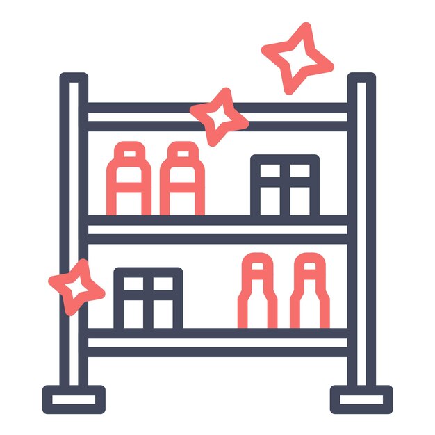 Limpieza de estanterías Estilo de ilustración vectorial
