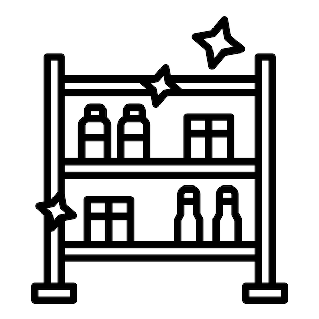Limpieza de estanterías Estilo de ilustración vectorial