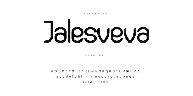Limpieza de la fuente Sans Serif Alfabeto Tipografía Redondeada