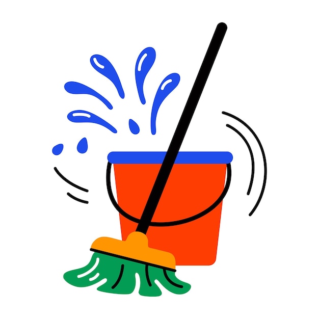 Limpieza Un icono de estilo plano de un exprimidor de cítricos