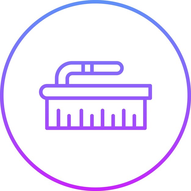 Limpieza Ilustración del icono vectorial del pincel del conjunto de iconos de la rutina de higiene