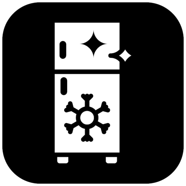 Limpieza Ilustración del icono vectorial del refrigerador del conjunto de iconos de limpieza y limpieza