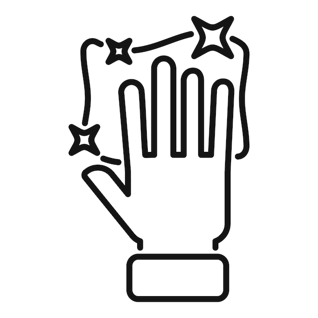 Limpieza de manos desinfección desinfección con un icono de sensación de limpieza brillante