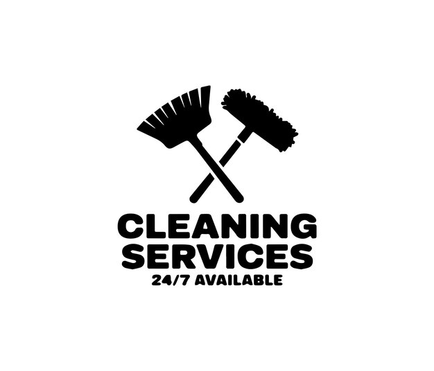 Limpieza y mantenimiento Logotipo Icono Servicios de limpieza profesionales