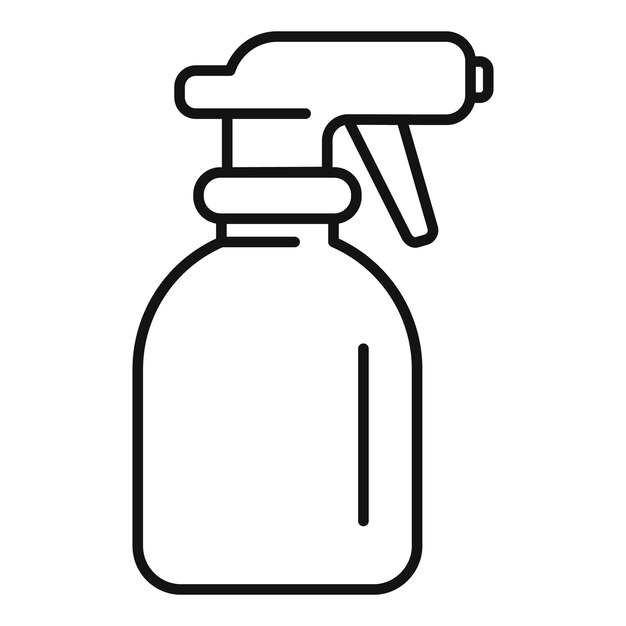 Limpieza de la palma Icon de rociador Vector de contorno Atomizador limpio