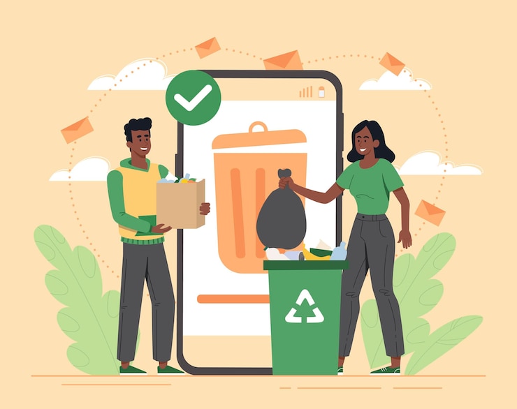 Vector limpieza de teléfono inteligente móvil