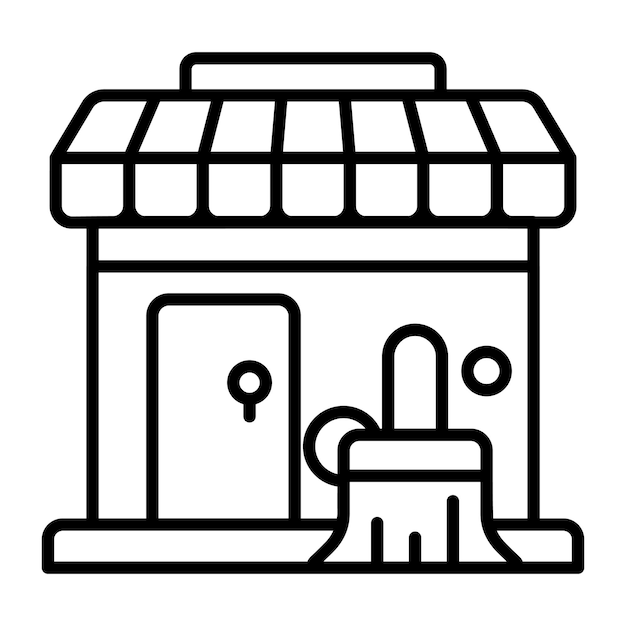 limpieza de tiendas Diseño de conceptos modernos Concepto de ilustración vectorial de calidad premium Símbolo vectorial