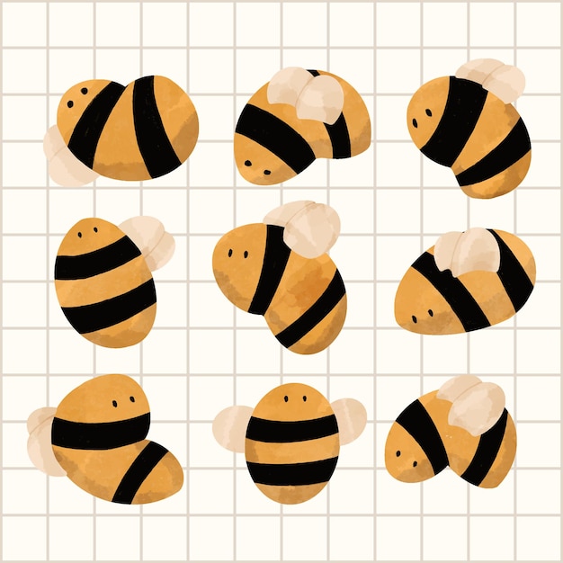 Vector linda abeja