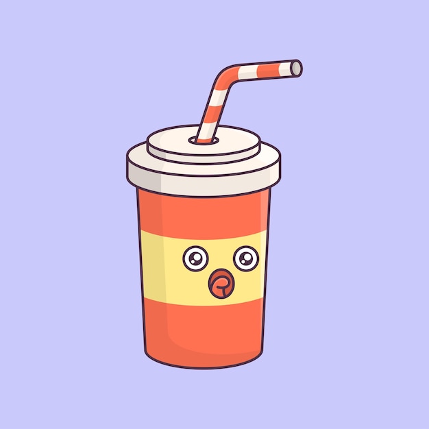 Linda bebida de café en taza de dibujos animados vector icono aislado ilustración