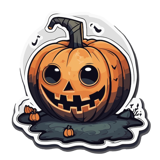 Vector linda calabaza de halloween