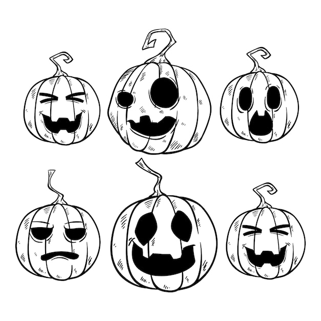 Linda colección de calabaza de Halloween