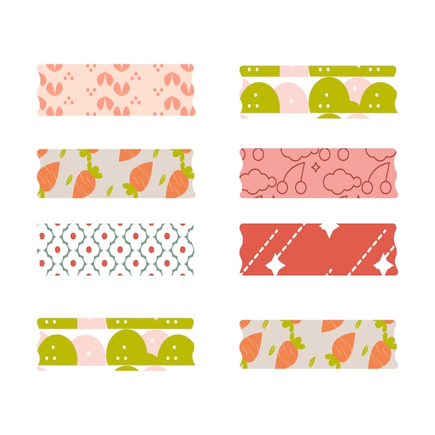 Vector linda colección de washi tape