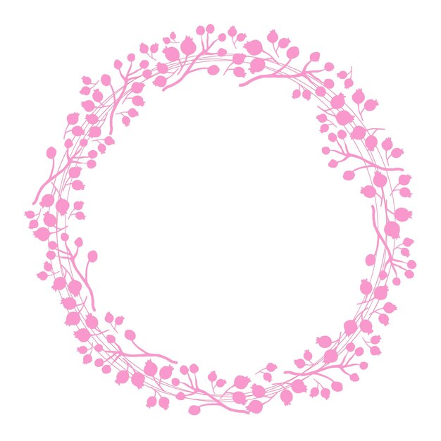 linda corona de flores. ilustración vectorial