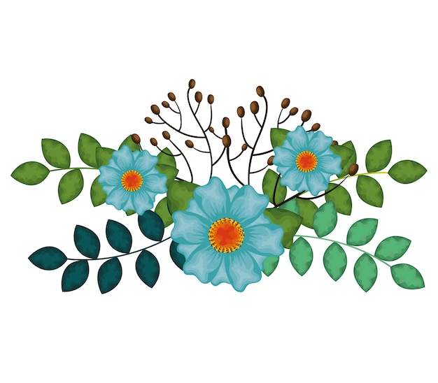 linda decoración de flores