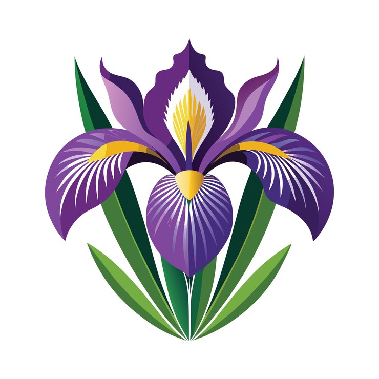 Una linda flor de airis se ve maravillosa