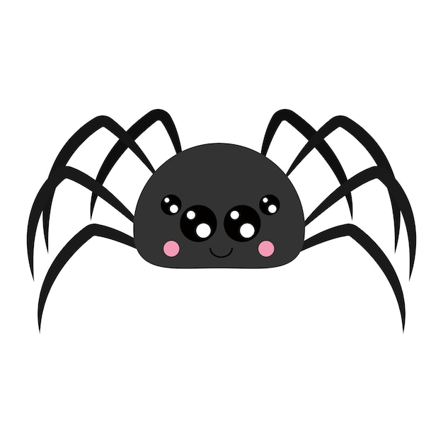 Vector linda ilustración de araña. ilustración vectorial de halloween.