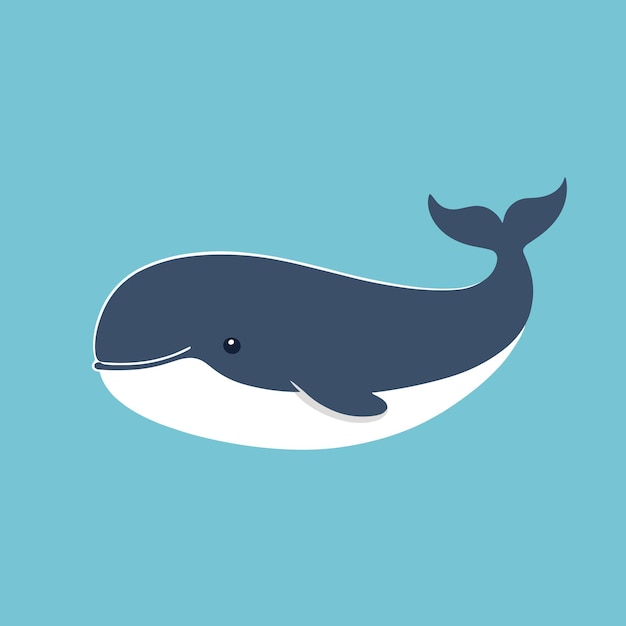 Linda ilustración de dibujos animados de ballenas