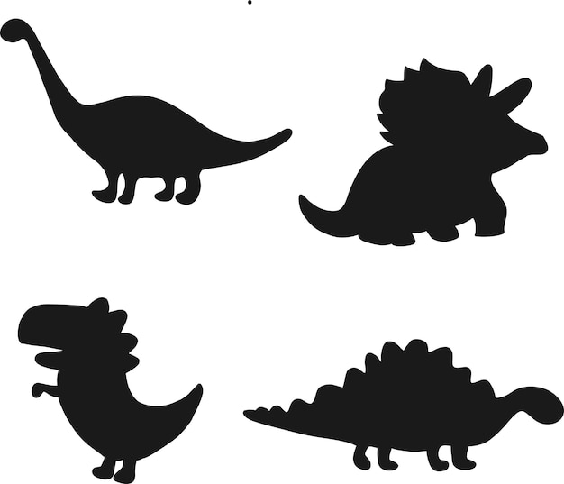 Una linda ilustración de dinosaurio de dibujos animados