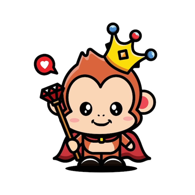 linda ilustración de diseño de personajes vectoriales del rey mono