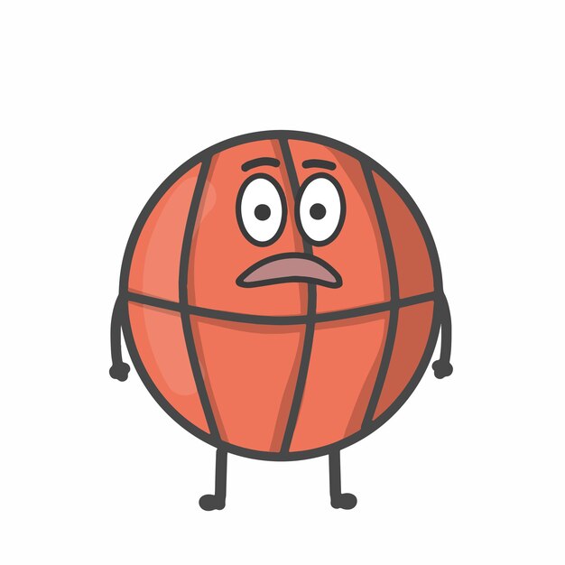 Linda ilustración de diseño de plantilla de vector de pelota de baloncesto