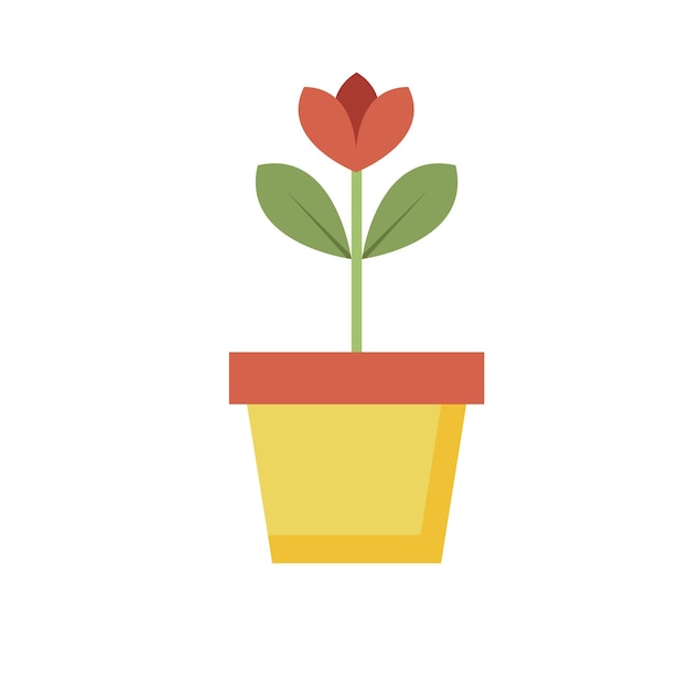 linda ilustración de flores del jardín tema de primavera tema de diseño plano