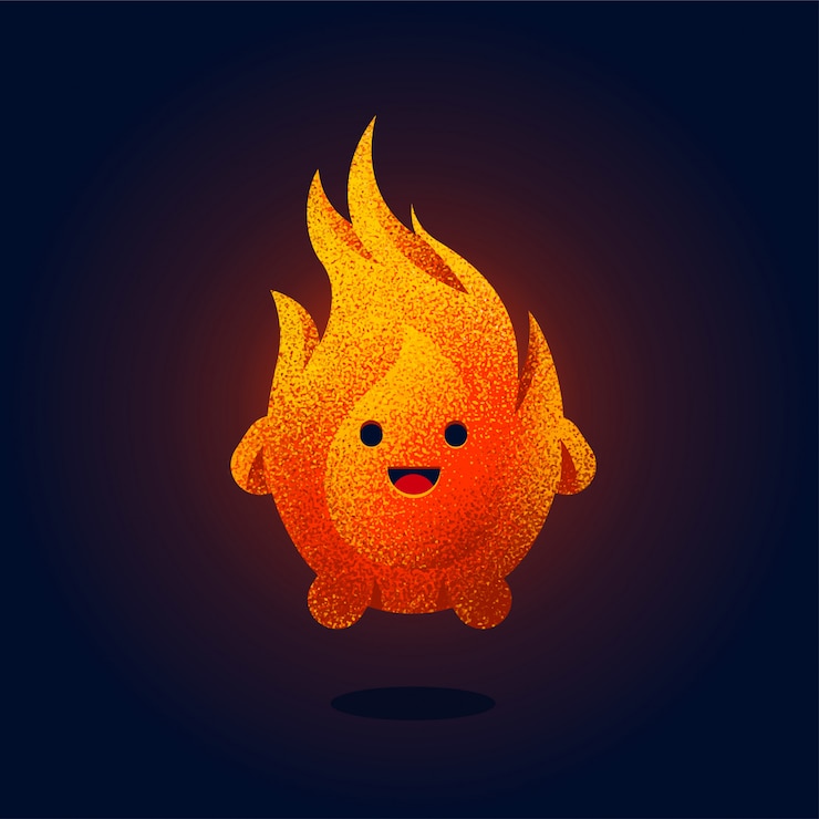 Vector linda ilustración de fuego