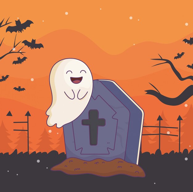 linda ilustración de halloween