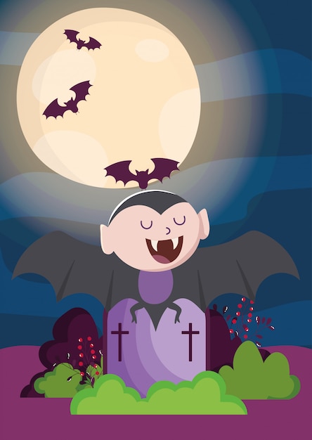 Vector linda ilustración de halloween