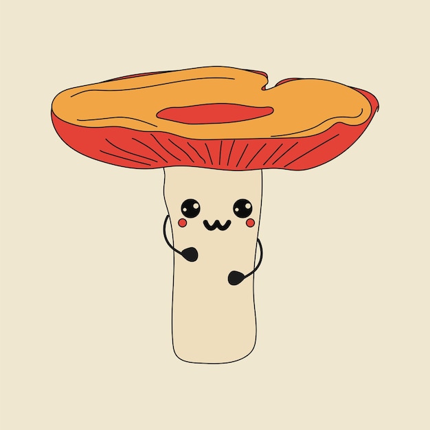 Vector linda ilustración de icono de dibujos animados de setas kawaii. alimentos vegetales flaticon