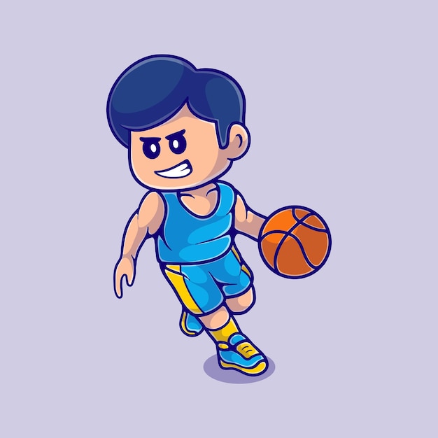 Linda ilustración de jugador de baloncesto