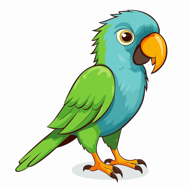linda ilustración de loro