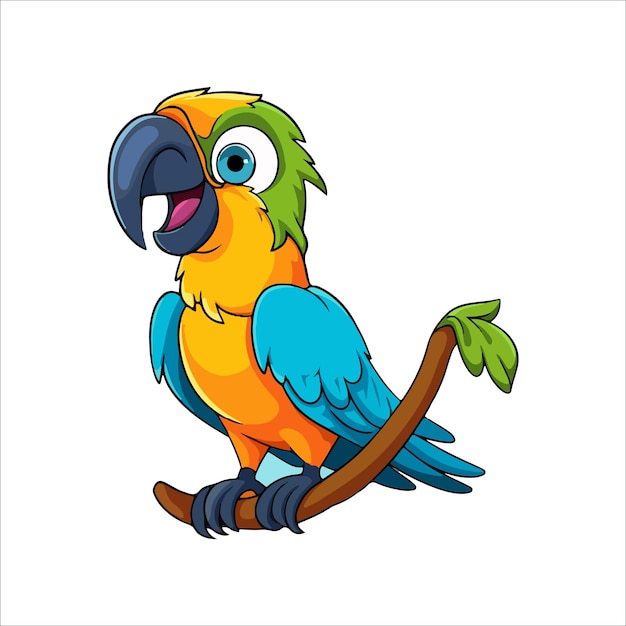 linda ilustración de loro