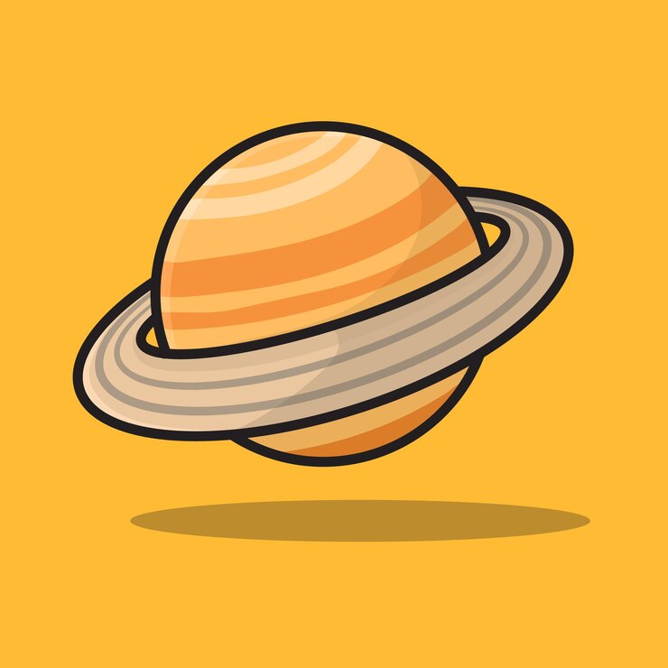 Una linda ilustración del planeta Saturno