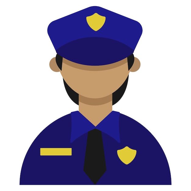 Vector linda ilustración de la policía de seguridad