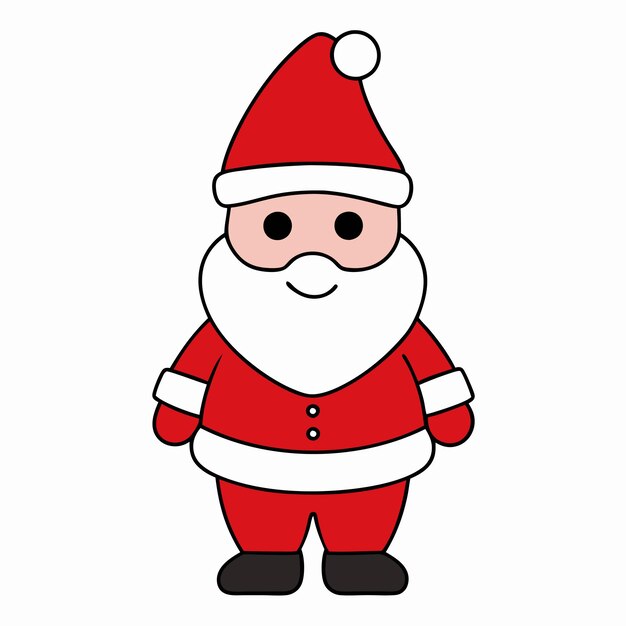una linda ilustración de Santa Claus Vector