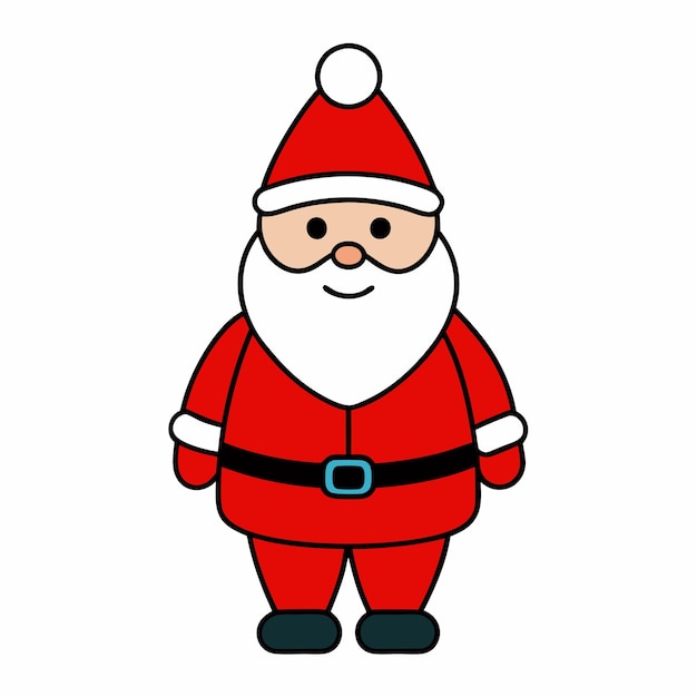 una linda ilustración de Santa Claus Vector