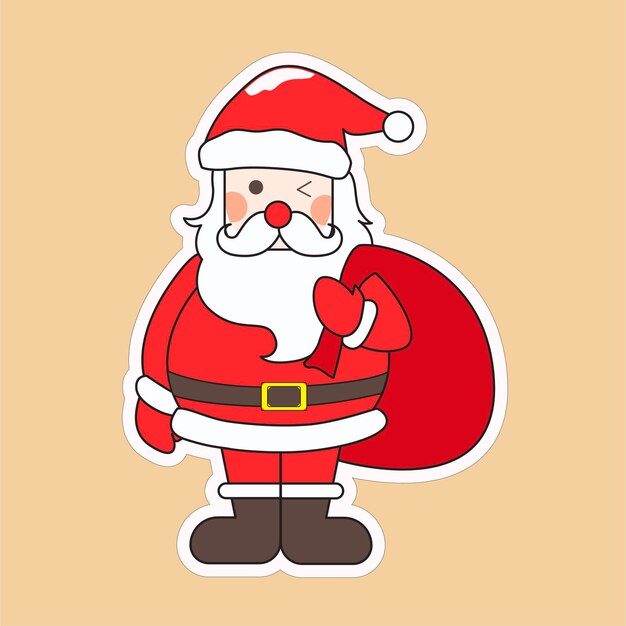 Linda ilustración de Santa Claus