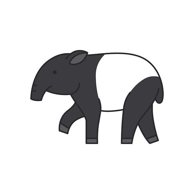 Una linda ilustración del tapir