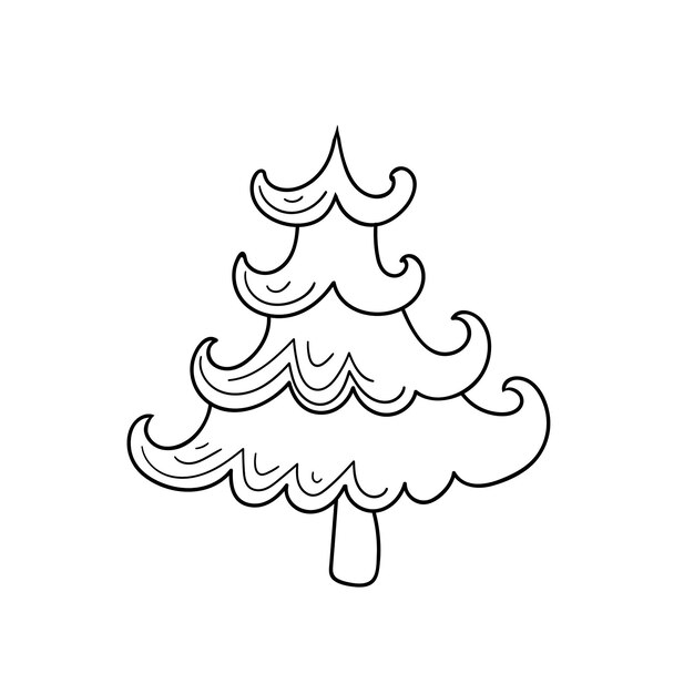 Linda ilustración vectorial de abeto.