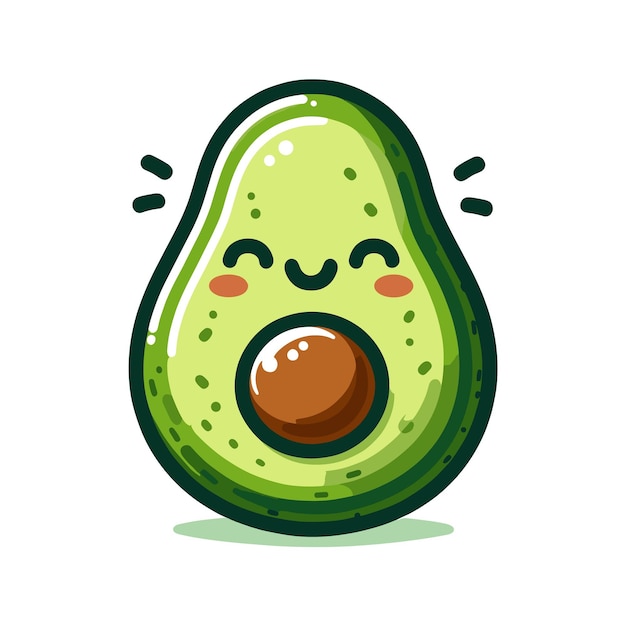 Una linda ilustración vectorial de aguacate