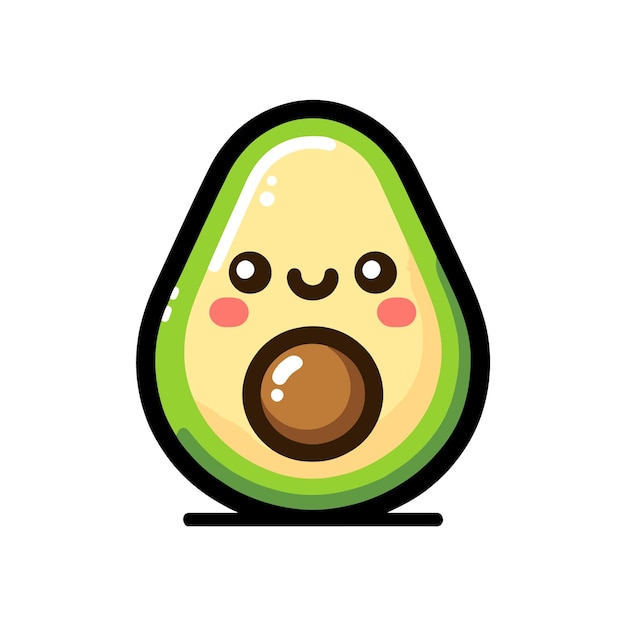 Una linda ilustración vectorial de aguacate